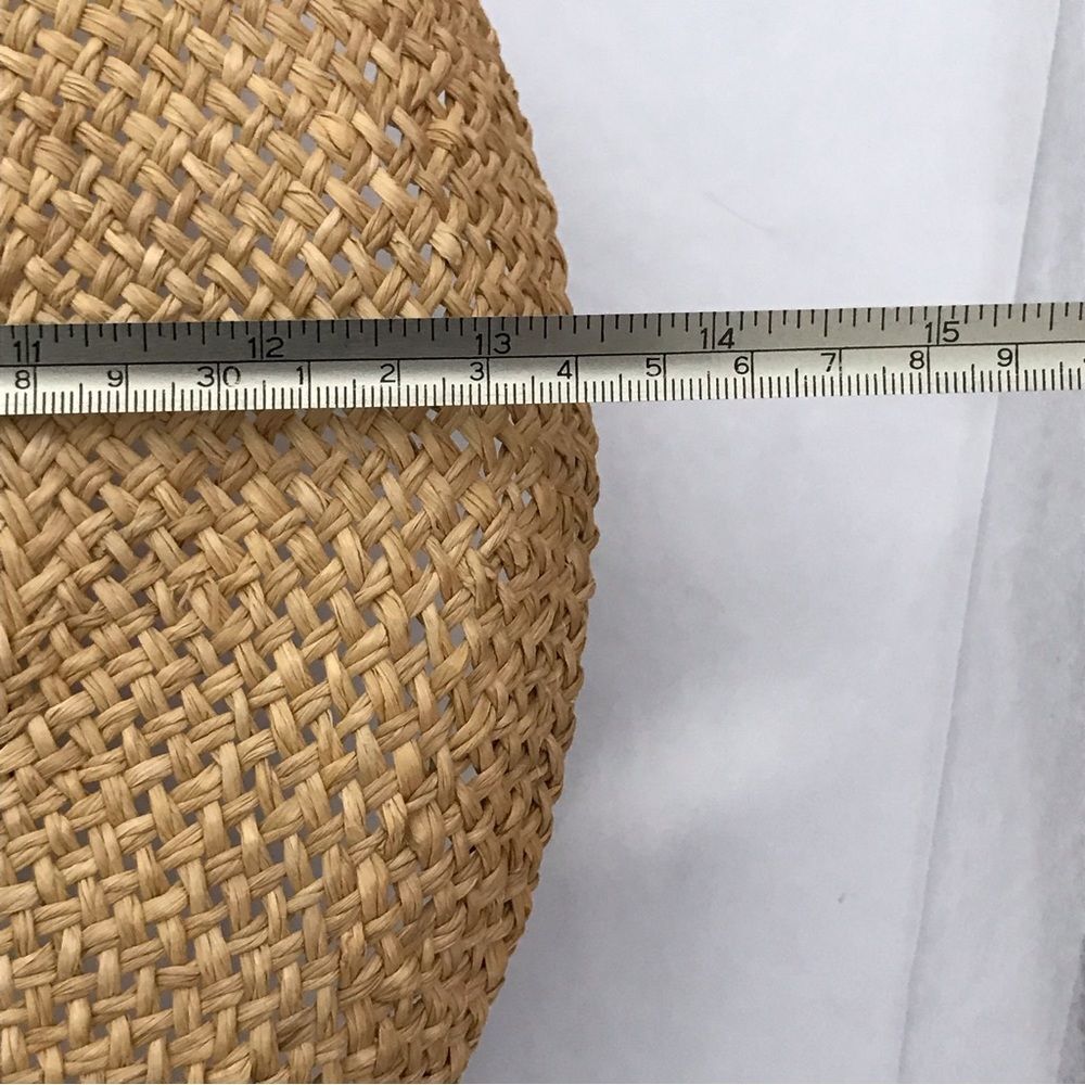 Importina Straw Hat Black Grosgrain Ribbon Bow Brimmed Summer Sun Hat - Picture 15 of 16